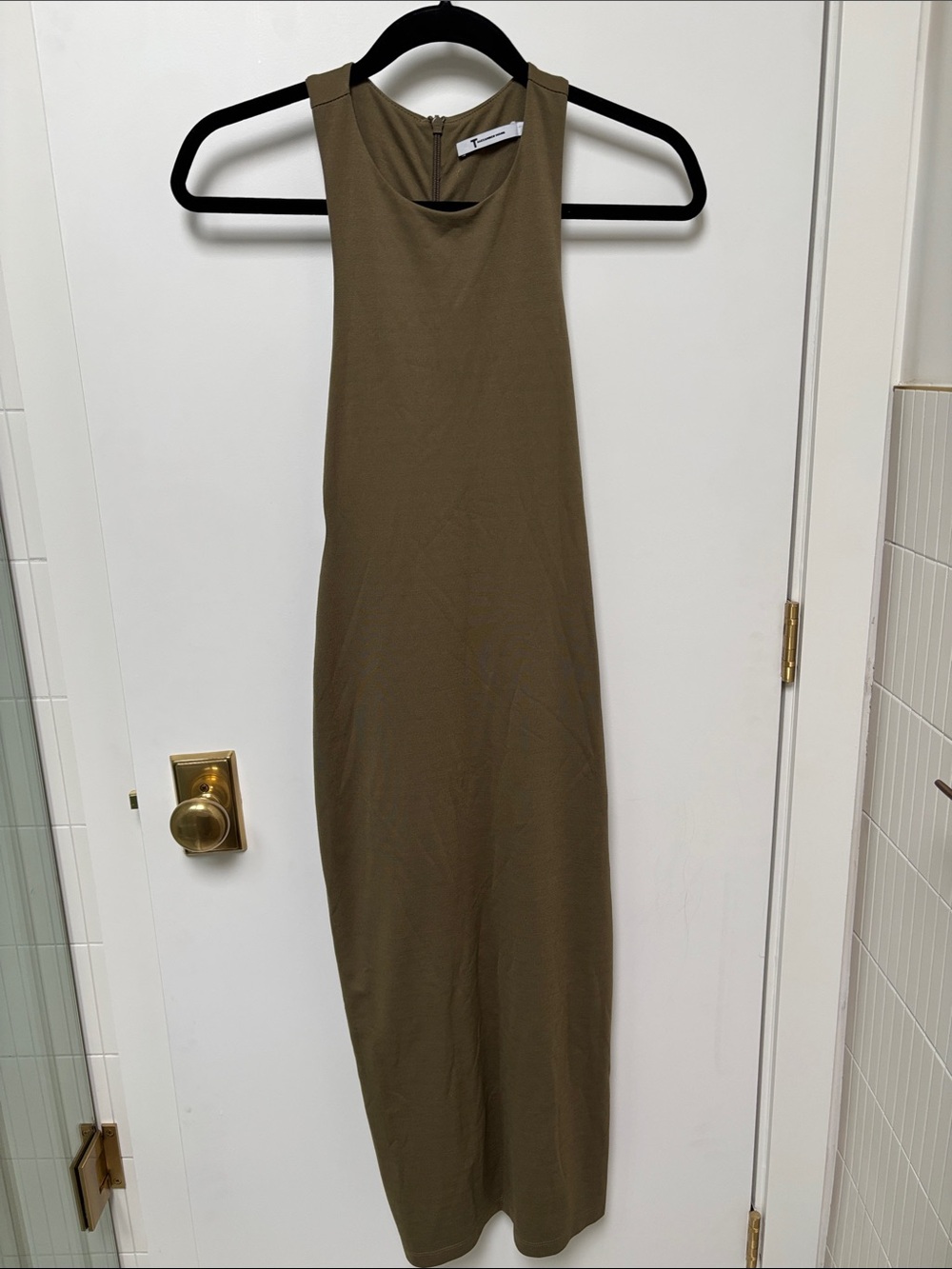 T by Alexander Wang Racerback Olive Midi Dress